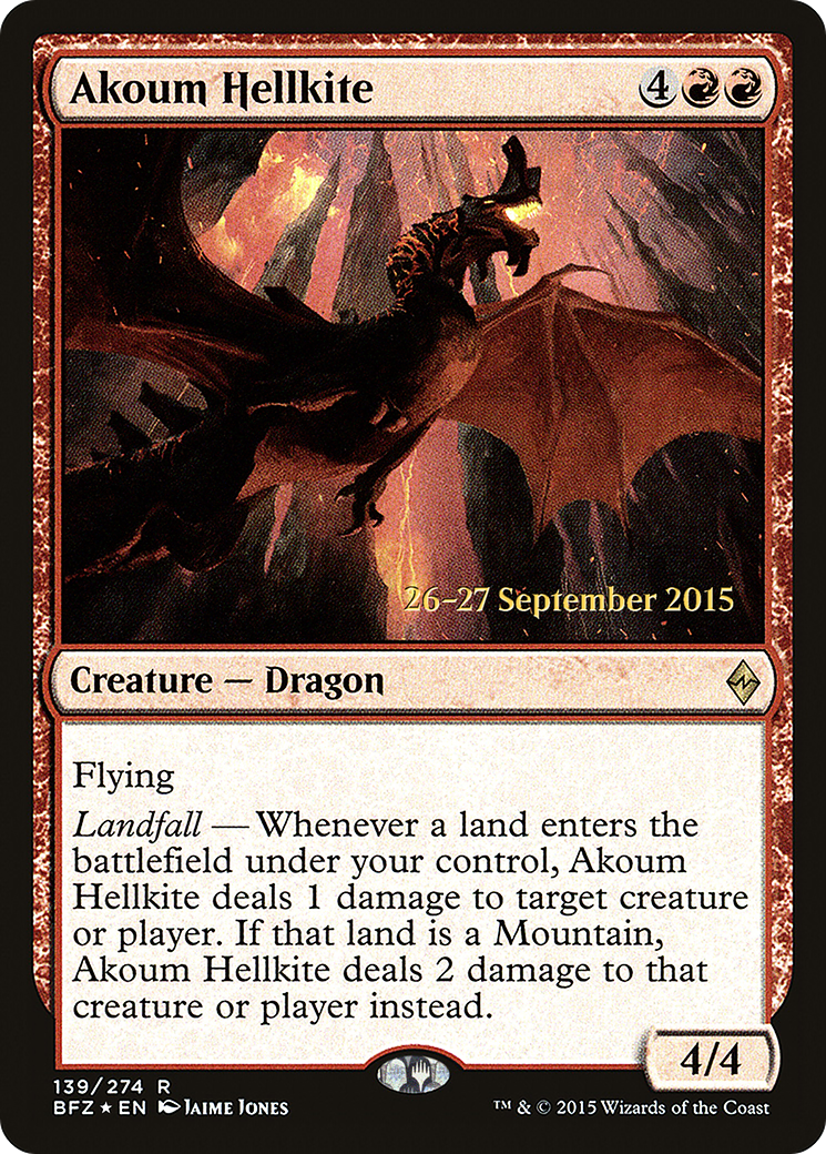 Akoum Hellkite (PRE-139S) (Foil)