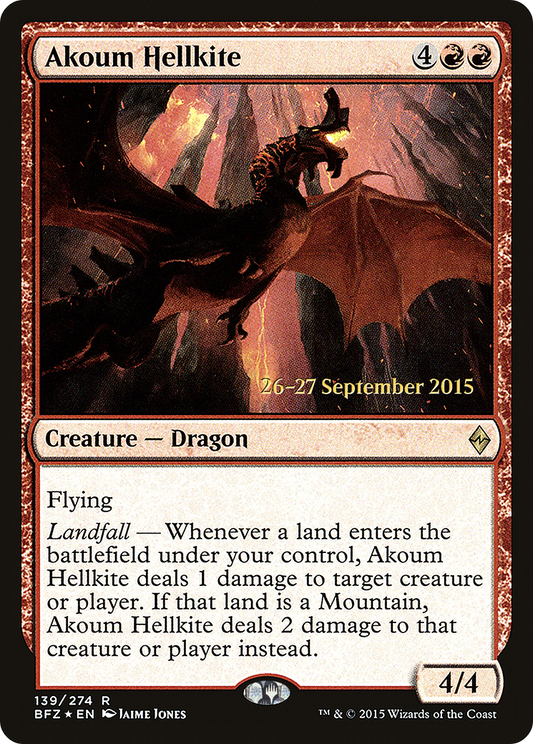 Akoum Hellkite (PRE-139S) (Foil)