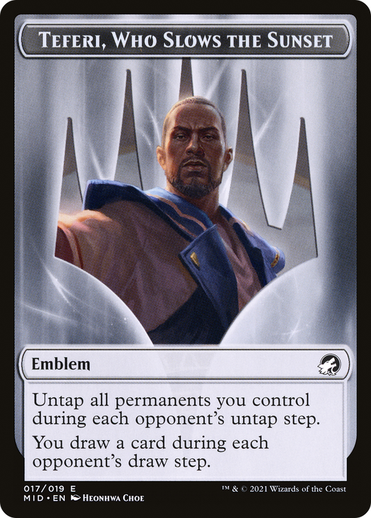 Teferi, Who Slows the Sunset Emblem (TMID-017)