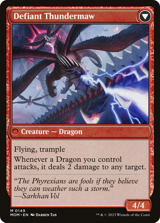 Invasion of Tarkir // Defiant Thundermaw (MOM-149)