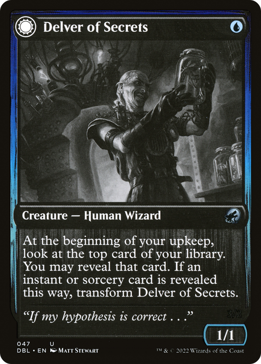Delver of Secrets // Insectile Aberration (DBL-047) (Foil)