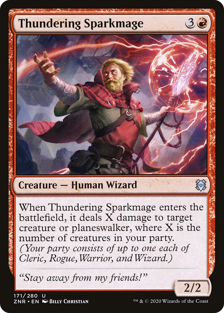 Thundering Sparkmage (ZNR-171) (Foil)