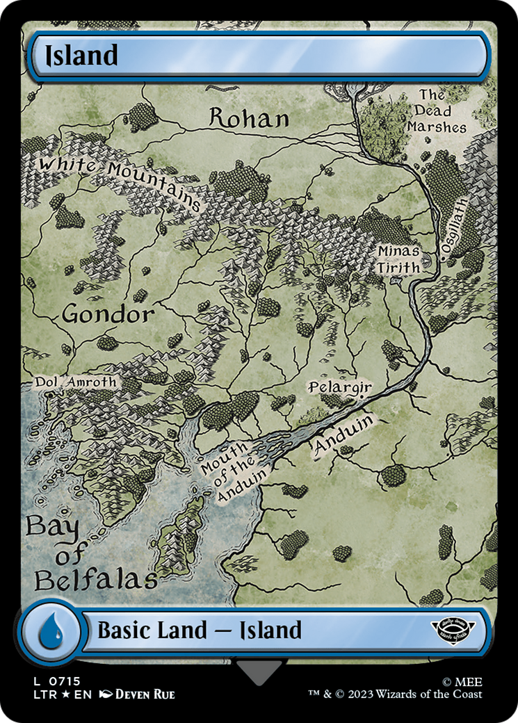 Island (LTR-715) (Full Art) (Scroll,Surge Foil)