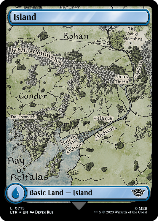 Island (LTR-715) (Full Art) (Scroll,Surge Foil)
