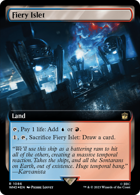 Fiery Islet (WHO-1086) (Extended Art) (Surge Foil)