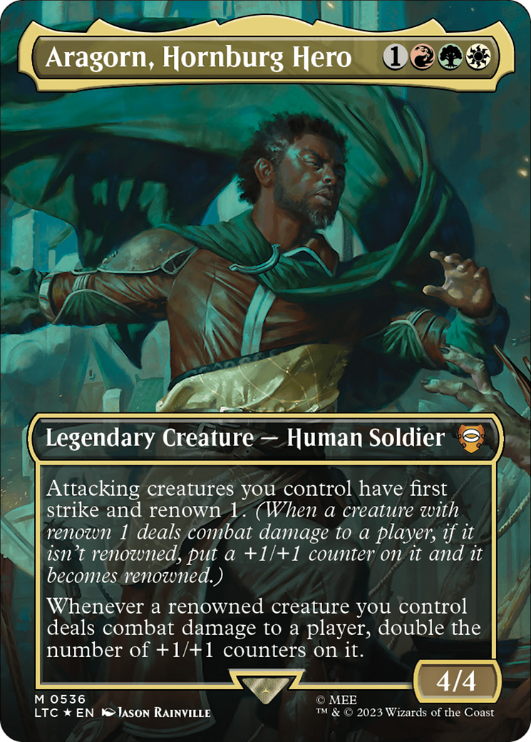 Aragorn, Hornburg Hero (LTC-536) (Borderless) (Surge Foil)