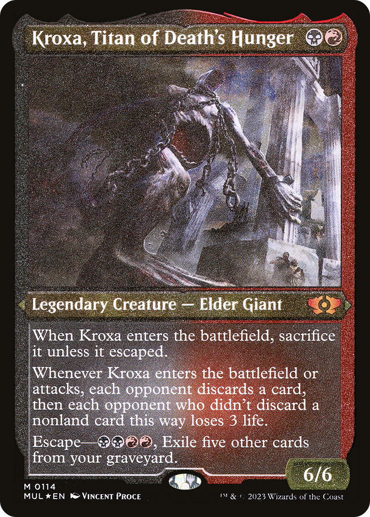 Kroxa, Titan of Death's Hunger (MUL-114) (Etched Foil)