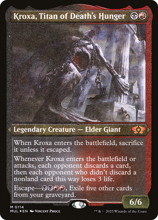Kroxa, Titan of Death's Hunger (MUL-114) (Etched Foil)