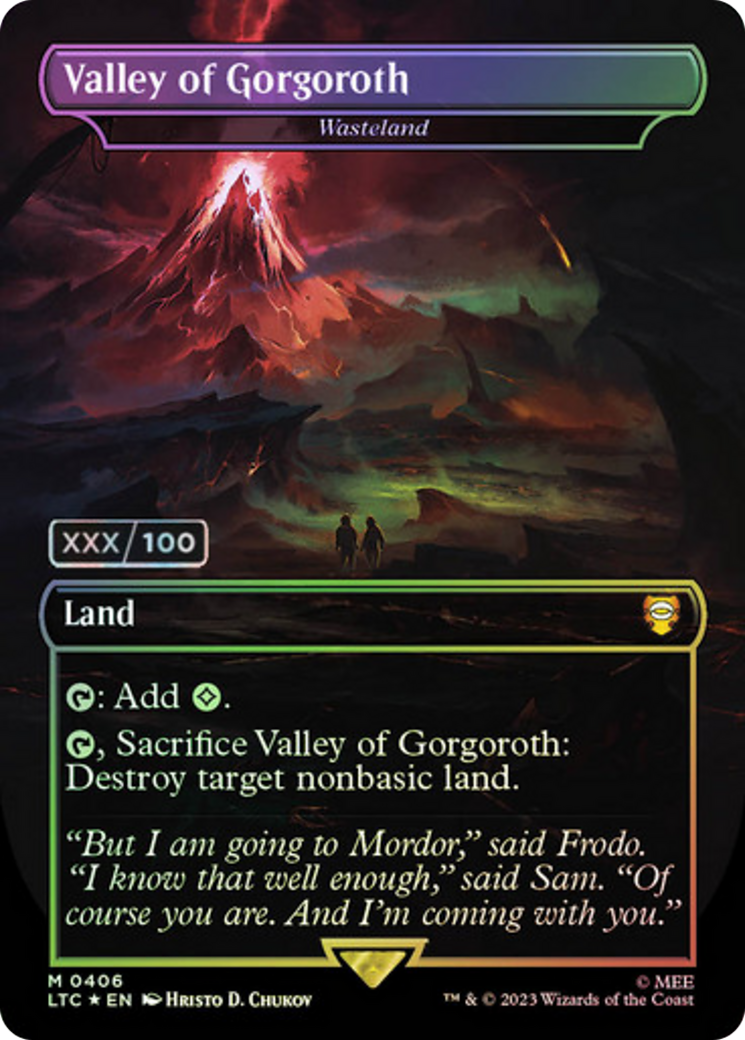 Valley of Gorgoroth / Wasteland (LTC-406) (Borderless) (Foil) (Serialized)