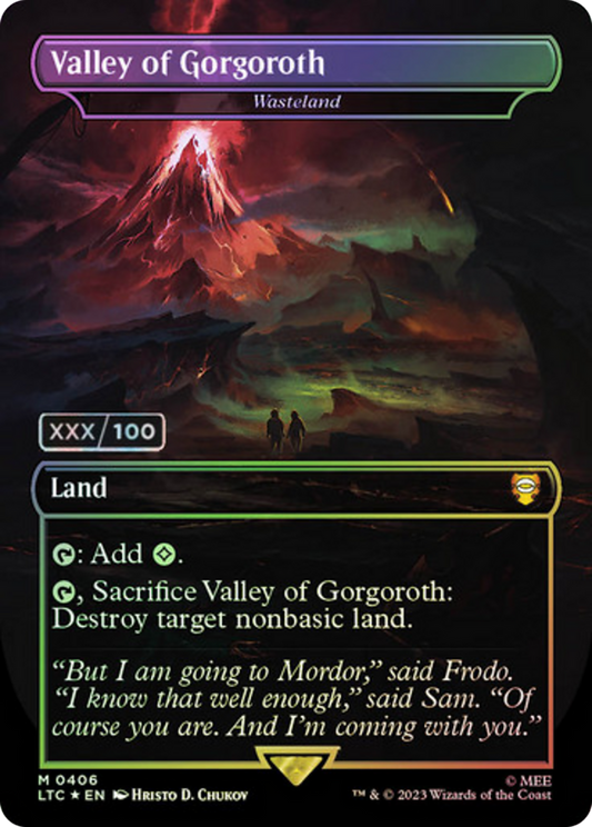 Valley of Gorgoroth / Wasteland (LTC-406) (Borderless) (Foil) (Serialized)