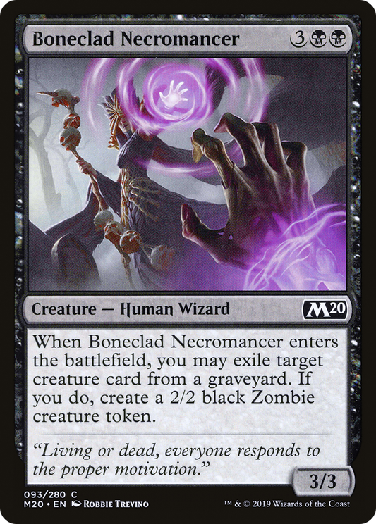 Boneclad Necromancer (M20-093) (Foil)