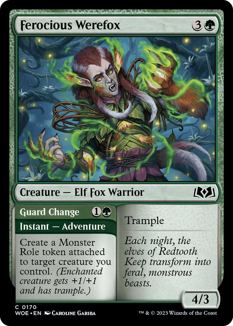 Ferocious Werefox // Guard Change (WOE-170) (Foil)