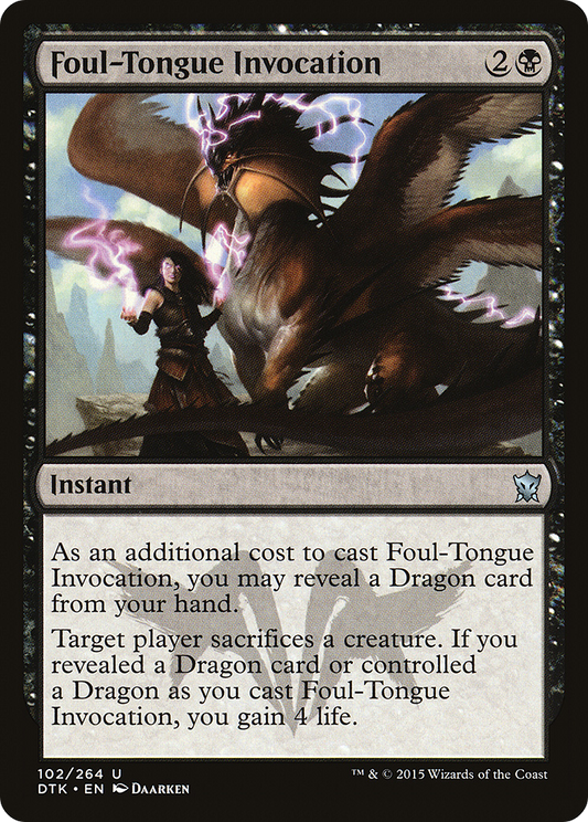 Foul-Tongue Invocation (DTK-102) (Foil)
