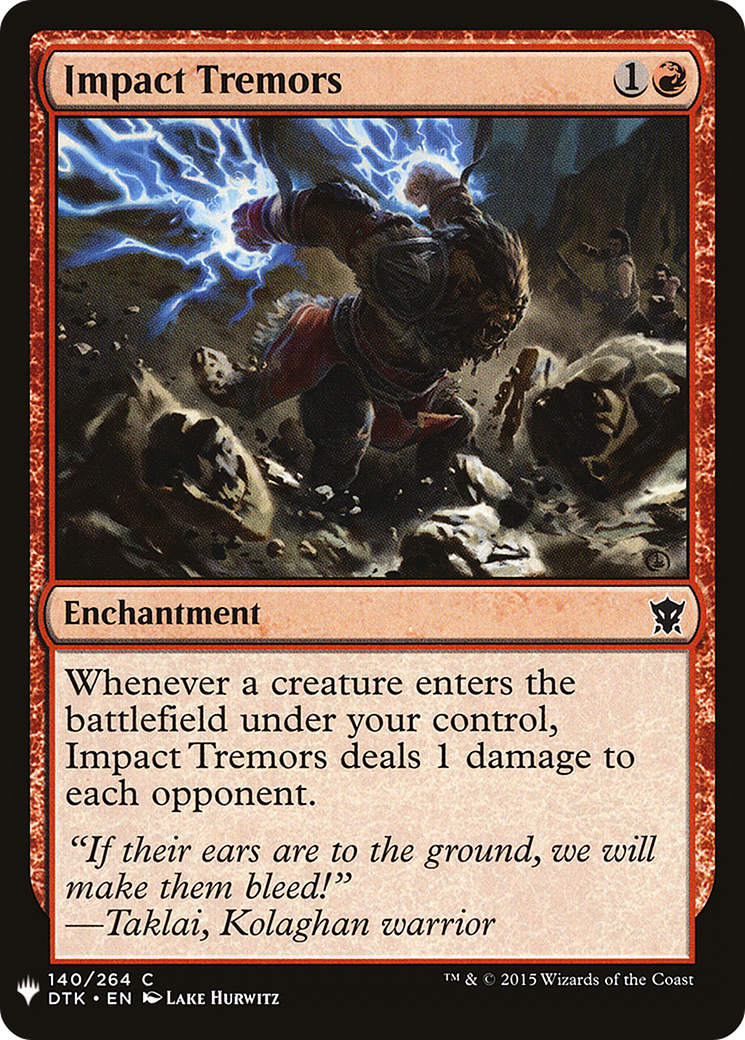 Impact Tremors (LIST-DTK-140)