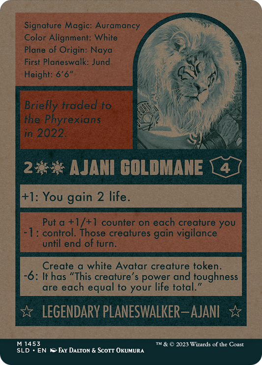 Ajani Goldmane // Ajani Goldmane (SLD-1453) (Full Art) (Borderless) (Foil)