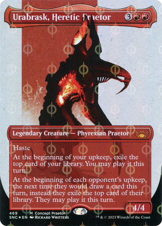 Urabrask, Heretic Praetor (ONE-469) (Borderless) (Compleat Foil)