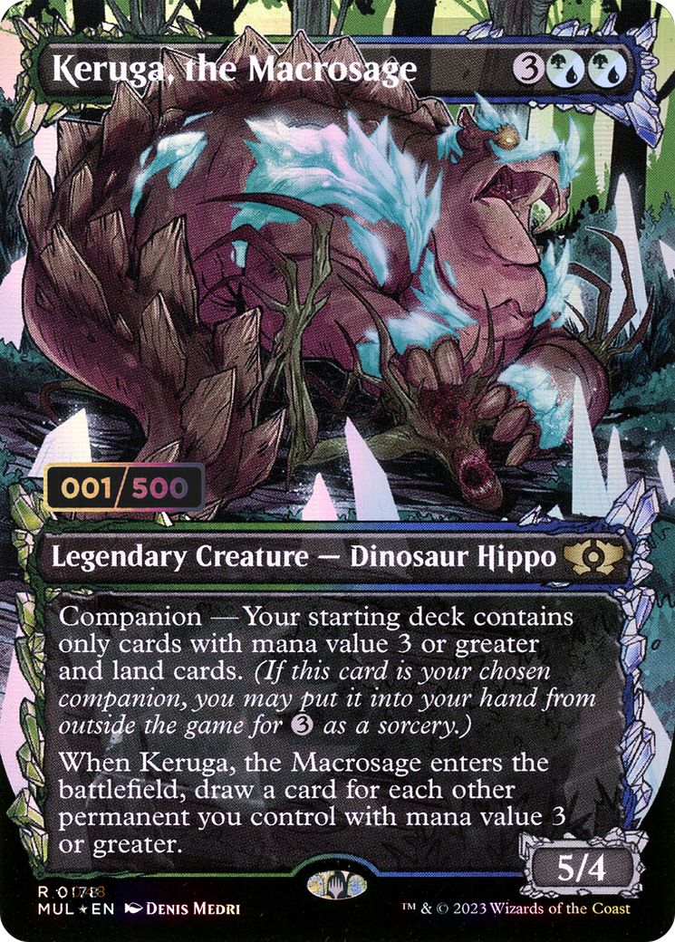 Keruga, the Macrosage (MUL-178Z) (Showcase) (Borderless) (Foil) (Serialized)