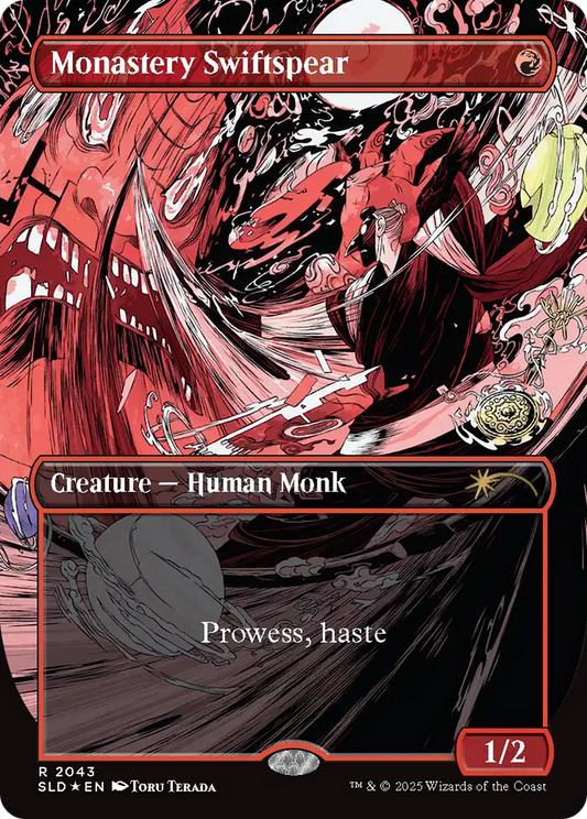 Monastery Swiftspear (SLD-2043) (Borderless) (Raised Foil)