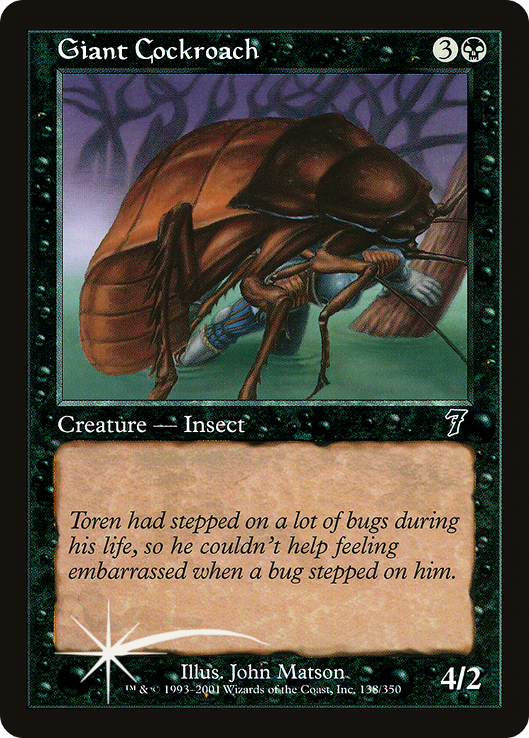 Giant Cockroach (7ED-138★) (Foil)