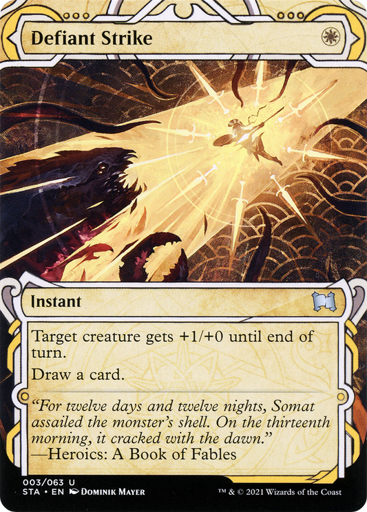 Defiant Strike (STA-03E) (Borderless) (Etched Foil)