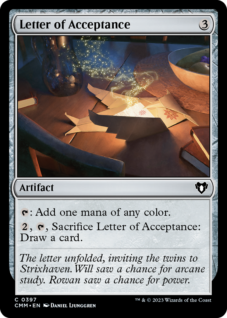 Letter of Acceptance (CMM-397)