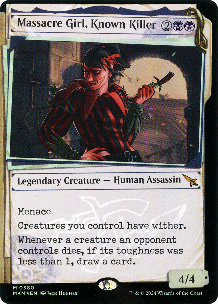 Massacre Girl, Known Killer (MKM-380) (Showcase) (Invisible Ink) (Foil)