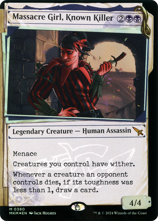 Massacre Girl, Known Killer (MKM-380) (Showcase) (Invisible Ink) (Foil)