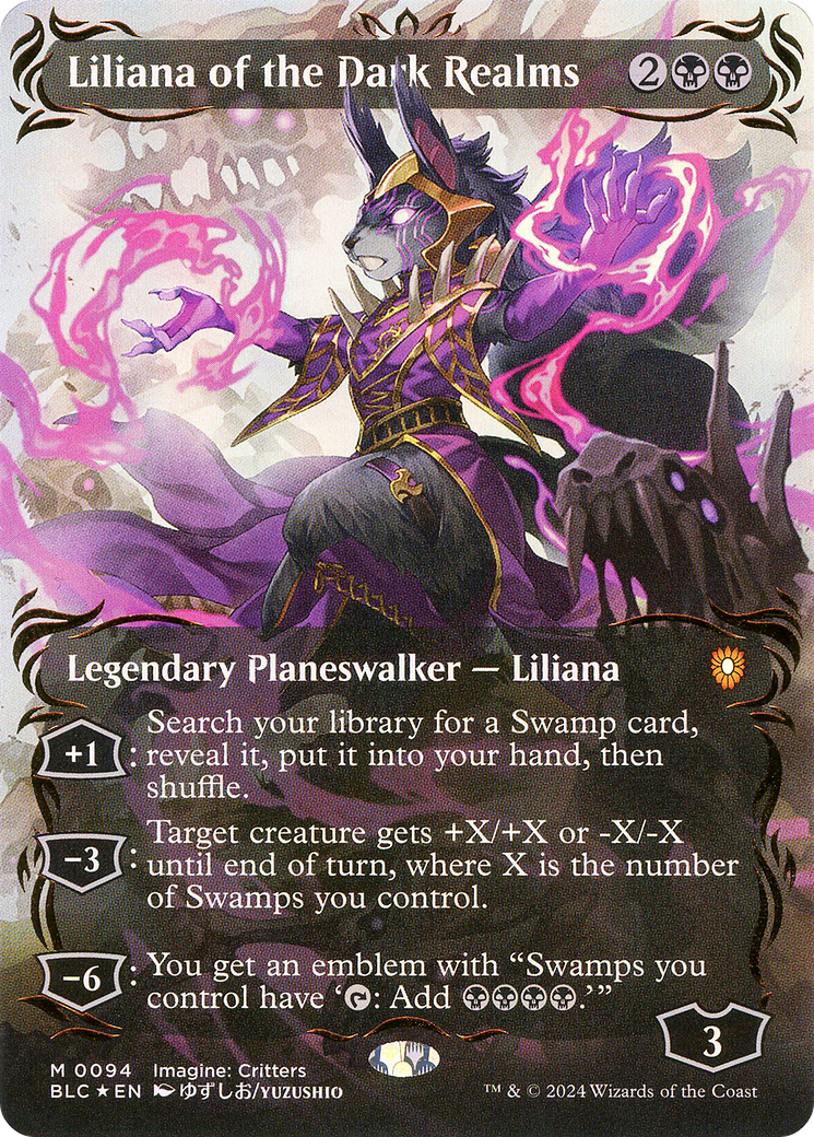 Liliana of the Dark Realms (BLC-094) (Borderless) (Raised Foil)