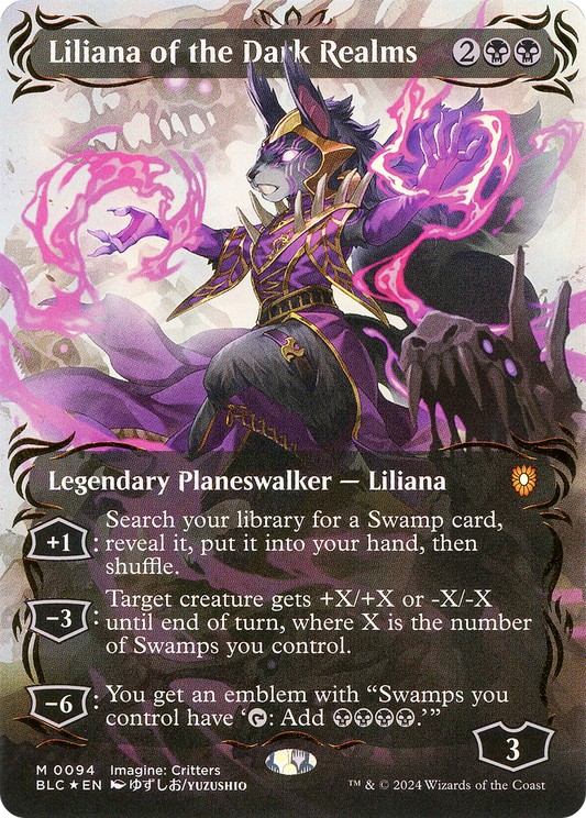 Liliana of the Dark Realms (BLC-094) (Borderless) (Raised Foil)