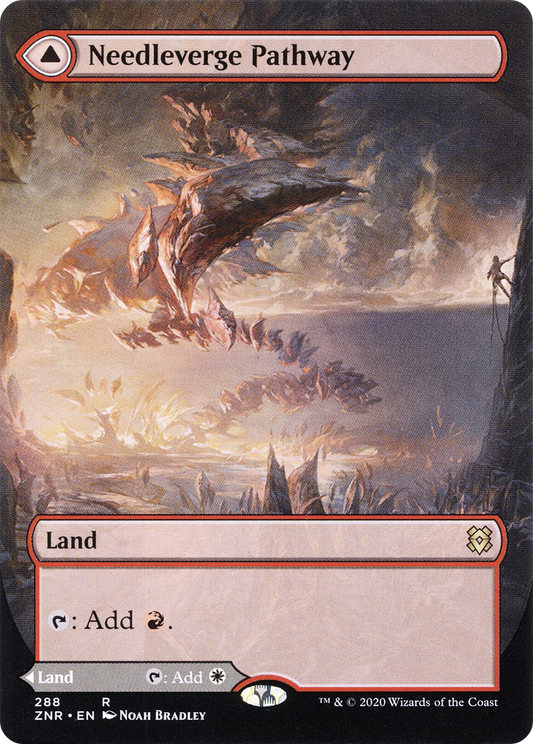 Needleverge Pathway // Pillarverge Pathway (ZNR-288) (Showcase) (Borderless) (Foil)