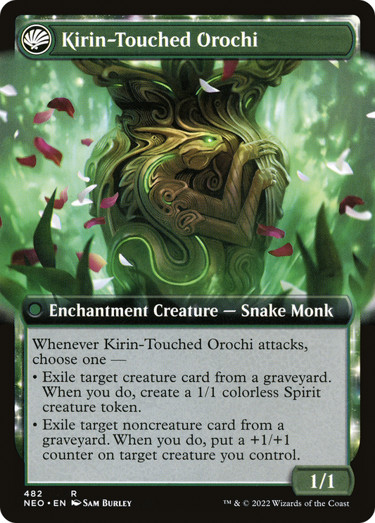 Teachings of the Kirin // Kirin-Touched Orochi (NEO-482) (Extended Art) (Foil)