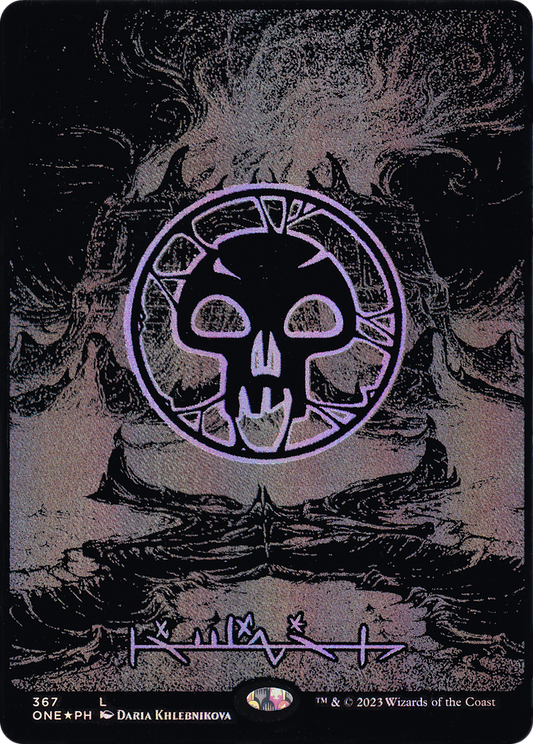Swamp (ONE-367) (Borderless) (Raised Foil)
