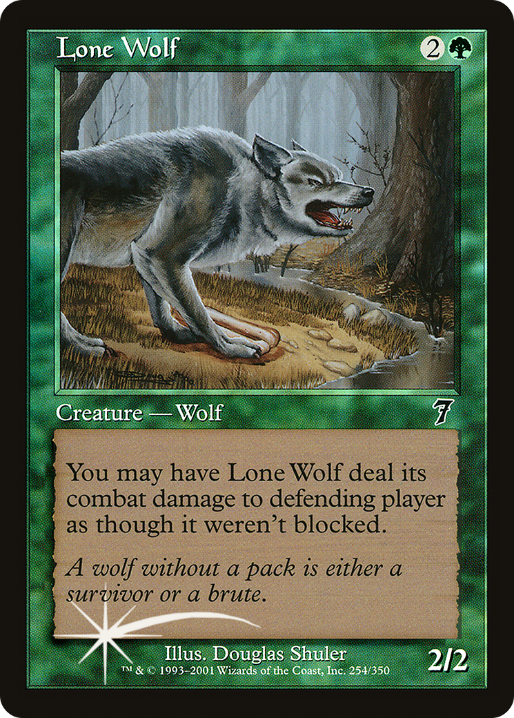 Lone Wolf (7ED-254★) (Foil)