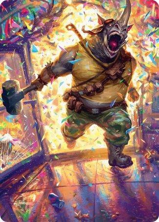 Rocksteady, Rowdy Rhino Art Card (ASTMT-054)