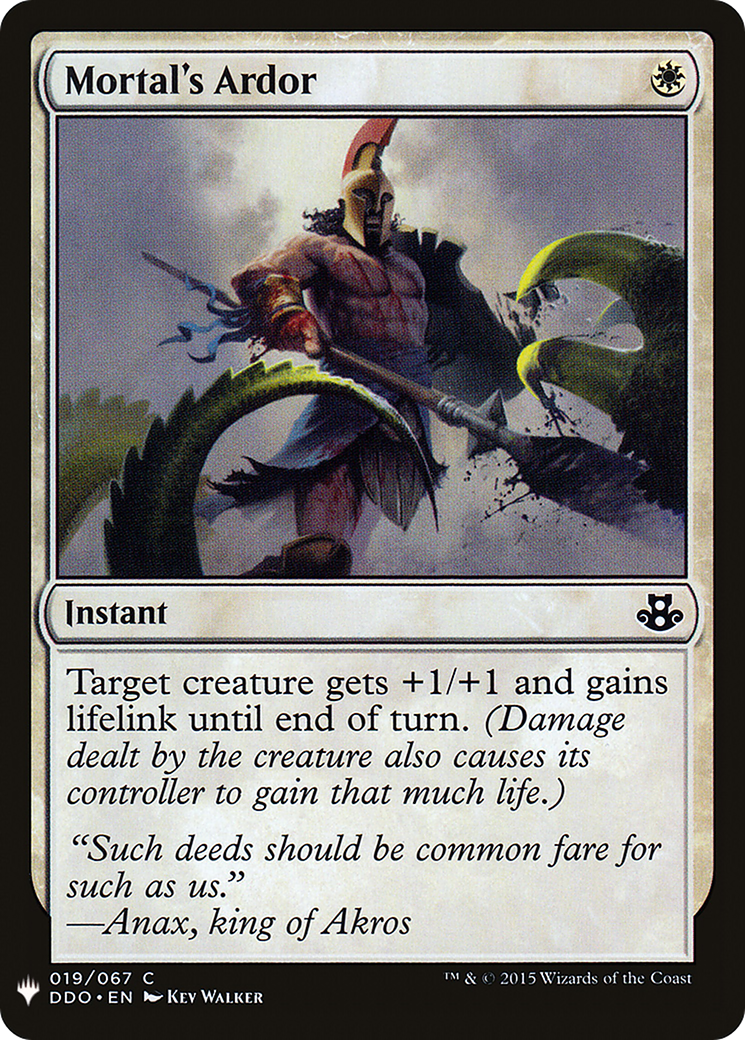 Mortal's Ardor (LIST-DDO-19)
