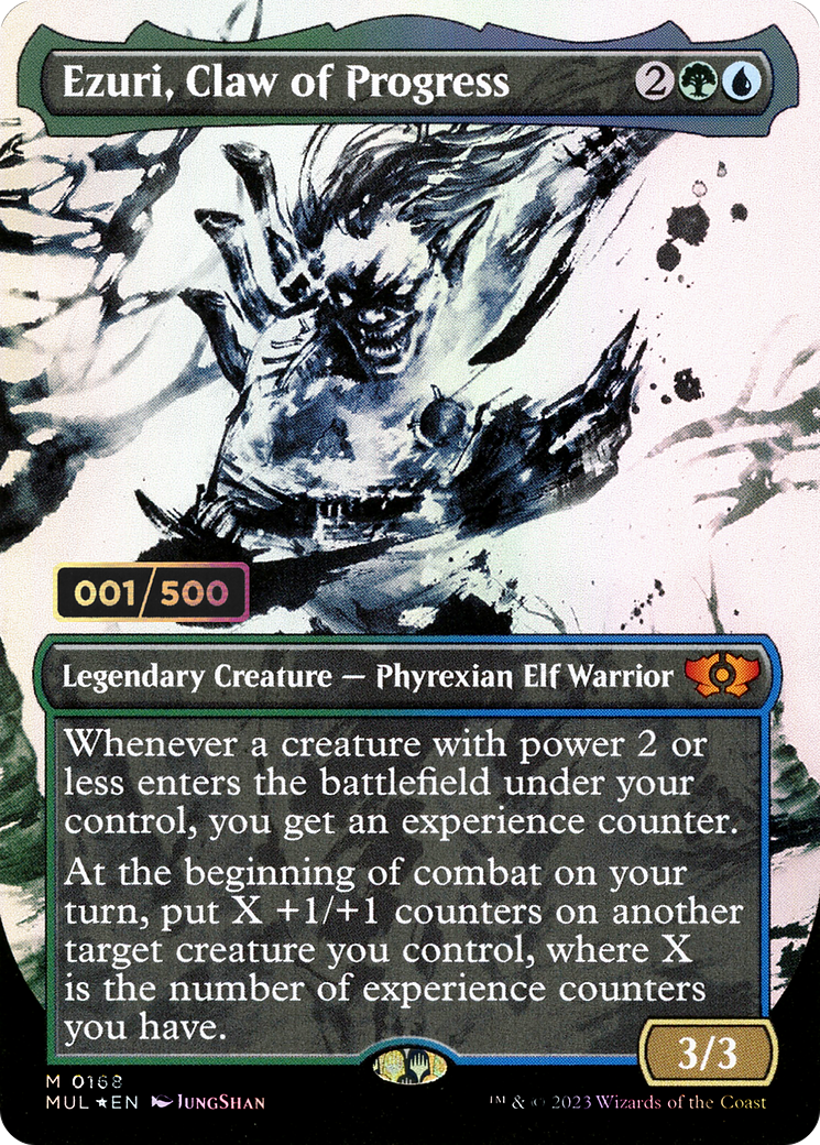 Ezuri, Claw of Progress (MUL-168Z) (Showcase) (Borderless) (Foil) (Serialized)