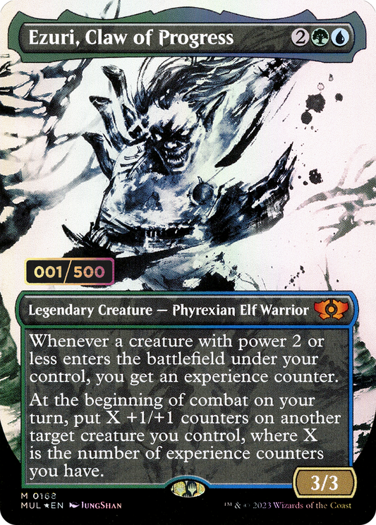 Ezuri, Claw of Progress (MUL-168Z) (Showcase) (Borderless) (Foil) (Serialized)