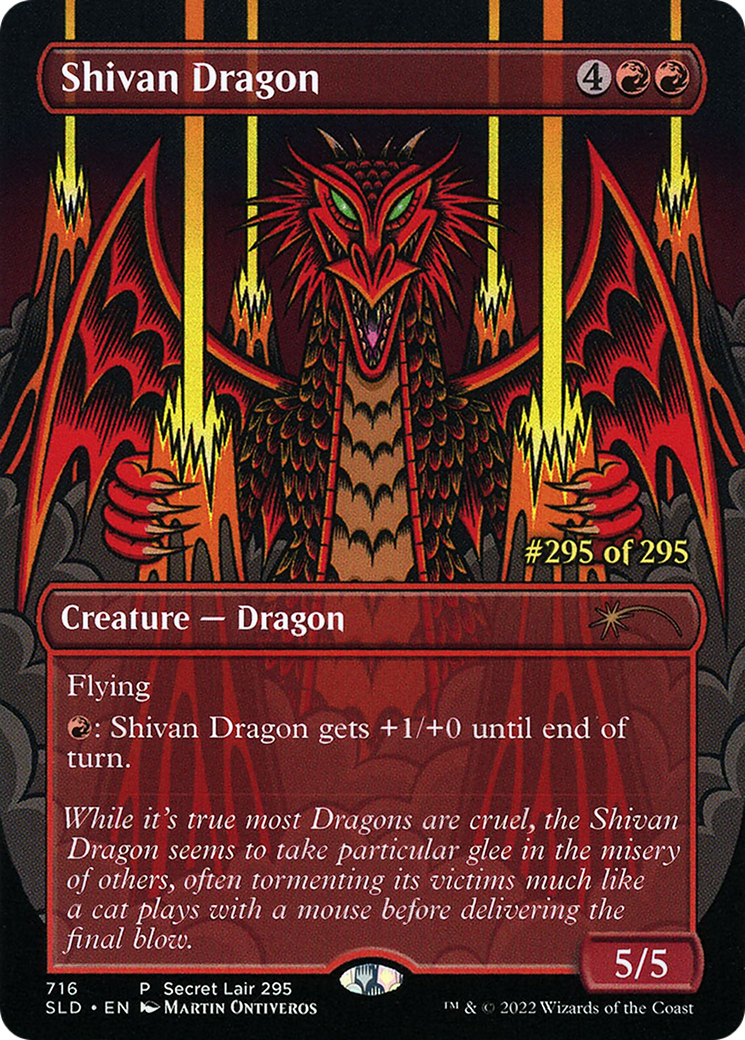 Shivan Dragon (SLD-716) (Borderless)