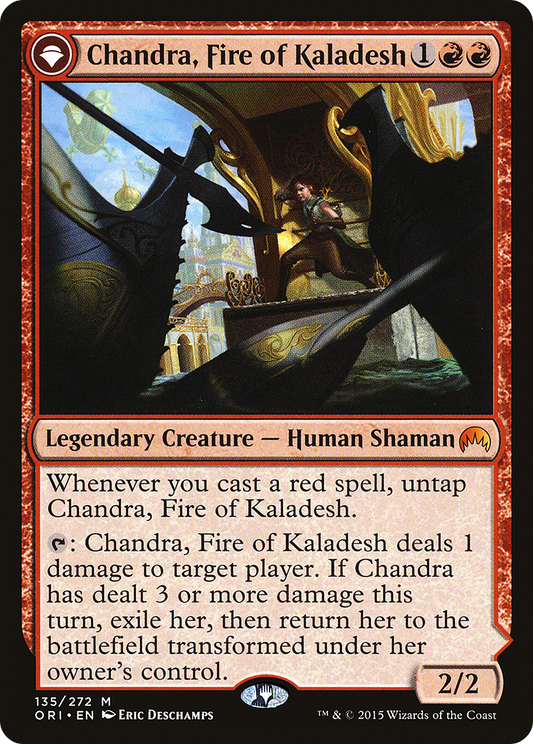Chandra, Fire of Kaladesh // Chandra, Roaring Flame (ORI-135) (Foil)