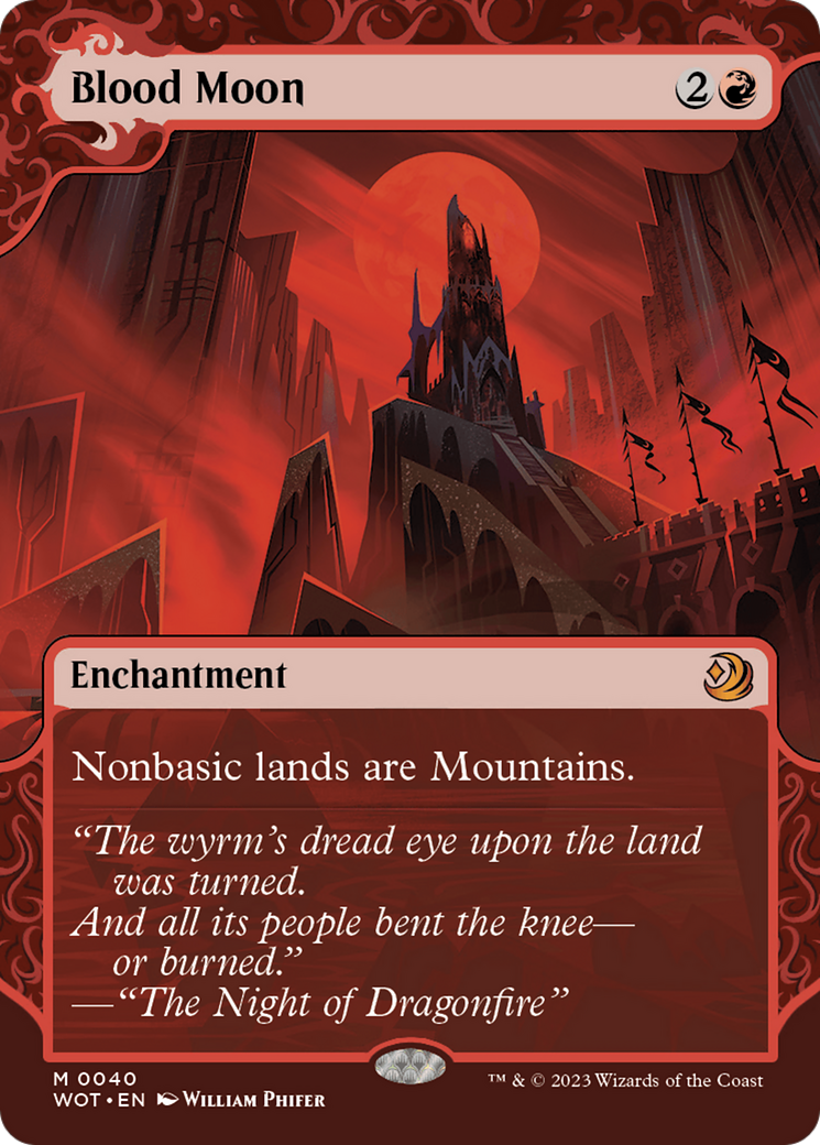 Blood Moon (WOT-040) (Showcase) (Borderless) (Foil)