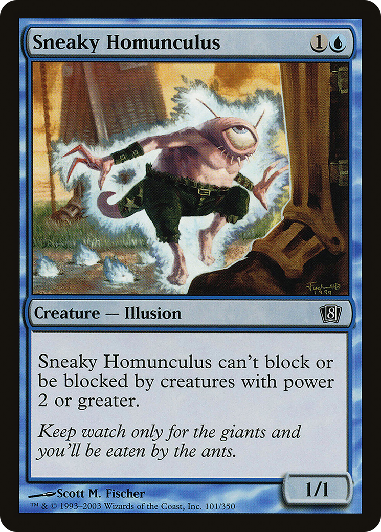 Sneaky Homunculus (8ED-101★) (Foil)