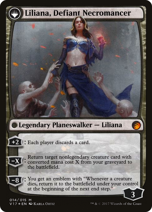 Liliana, Heretical Healer // Liliana, Defiant Necromancer (V17-014) (Foil)