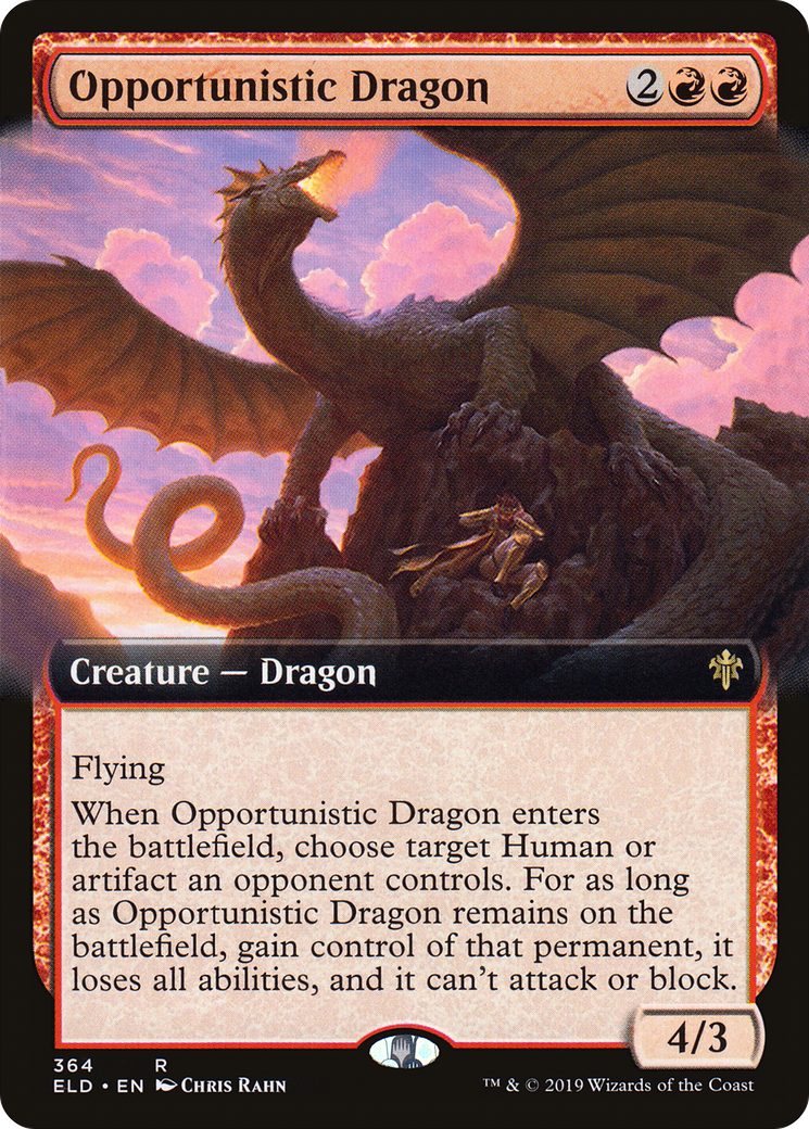 Opportunistic Dragon (ELD-364) (Extended Art) (Foil)