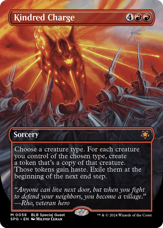 Kindred Charge (SPG-058) (Borderless) (Foil)