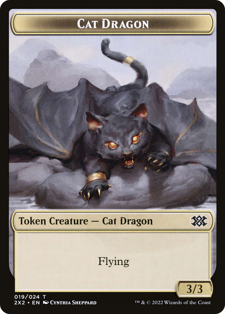 Cat Dragon // Monk Double-Sided Token (T2X2-19 // 6)