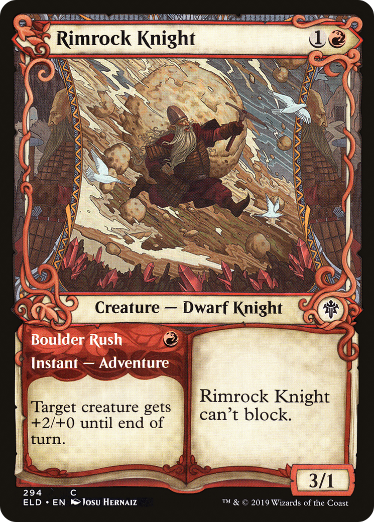 Rimrock Knight // Boulder Rush (ELD-294) (Showcase)