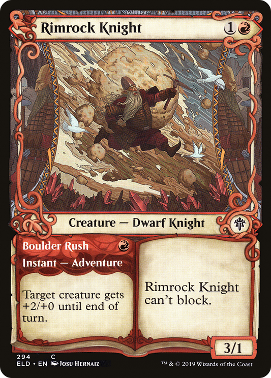 Rimrock Knight // Boulder Rush (ELD-294) (Showcase) (Foil)