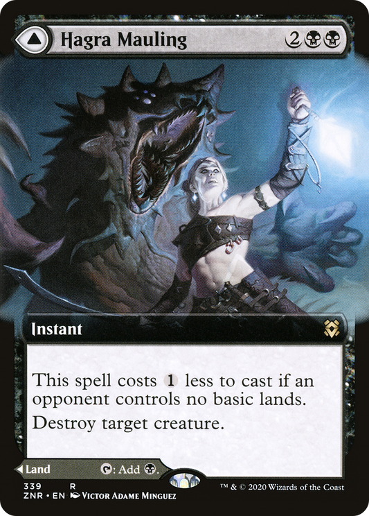 Hagra Mauling // Hagra Broodpit (ZNR-339) (Extended Art) (Foil)