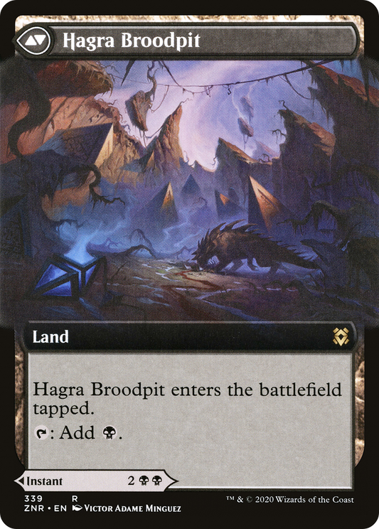 Hagra Mauling // Hagra Broodpit (ZNR-339) (Extended Art) (Foil)