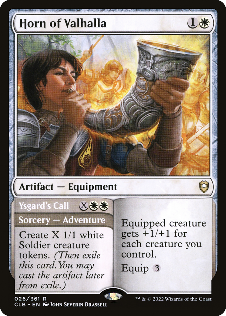 Horn of Valhalla // Ysgard's Call (CLB-026) (Foil)